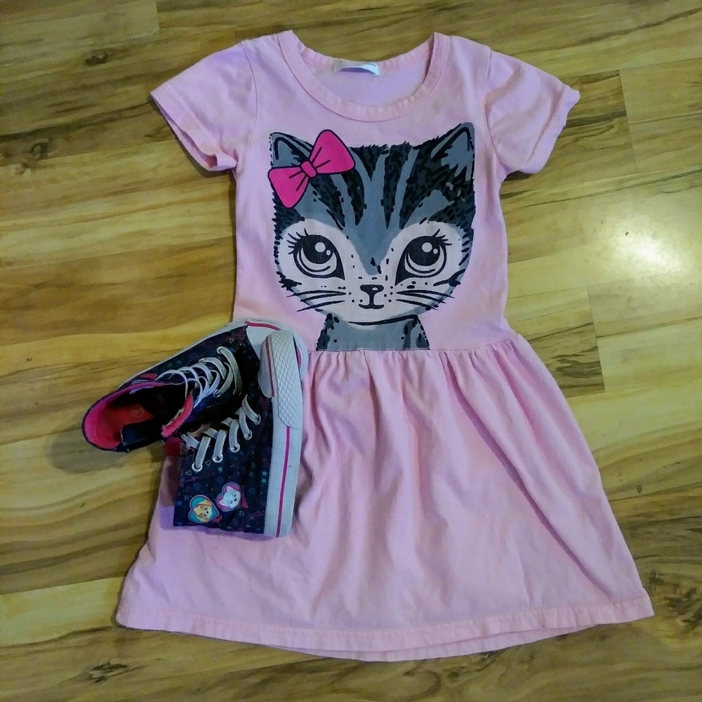Toddler Pink Kitty Dress